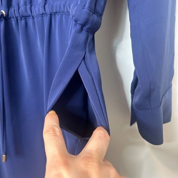 Mott50 Charlotte Long Sleeve Navy Blue Exercise Dress size Large UPF 50 Coverup - Picture 5 of 7